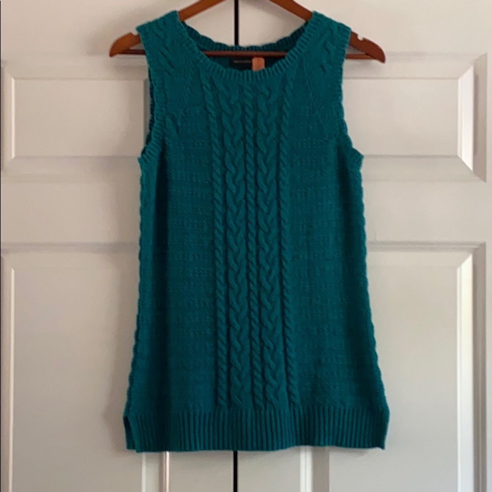 Teal Sleeveless Sweater | Banana Republic